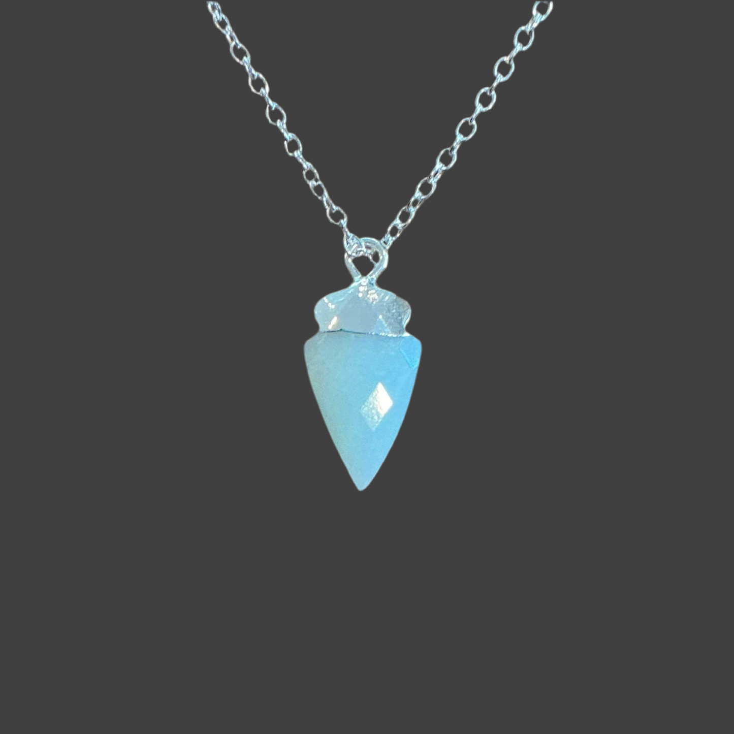 Arrowhead Aventurine Necklace- Silver