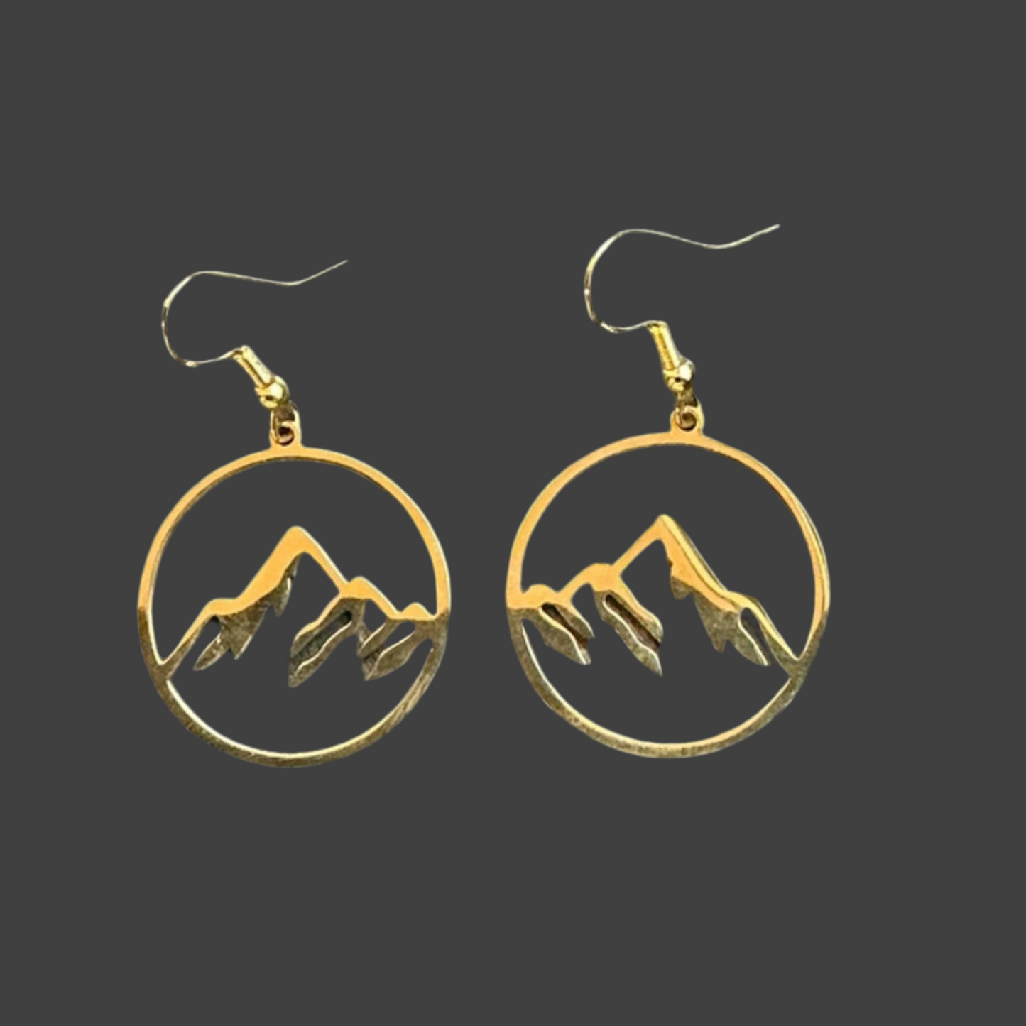 Mountain Peak Hoop- Gold