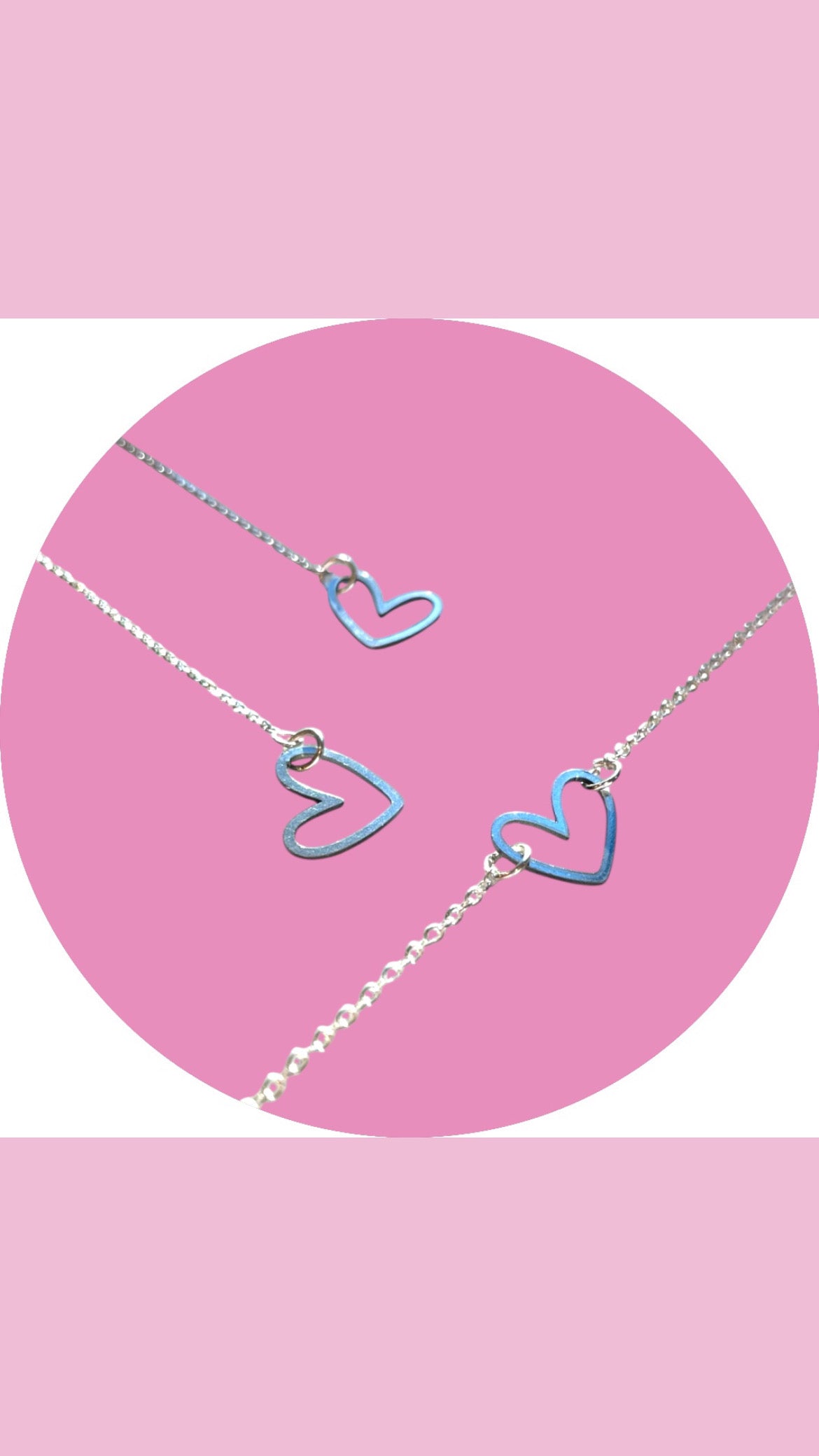 V-Day Rose Quartz Circle Charm-Gold