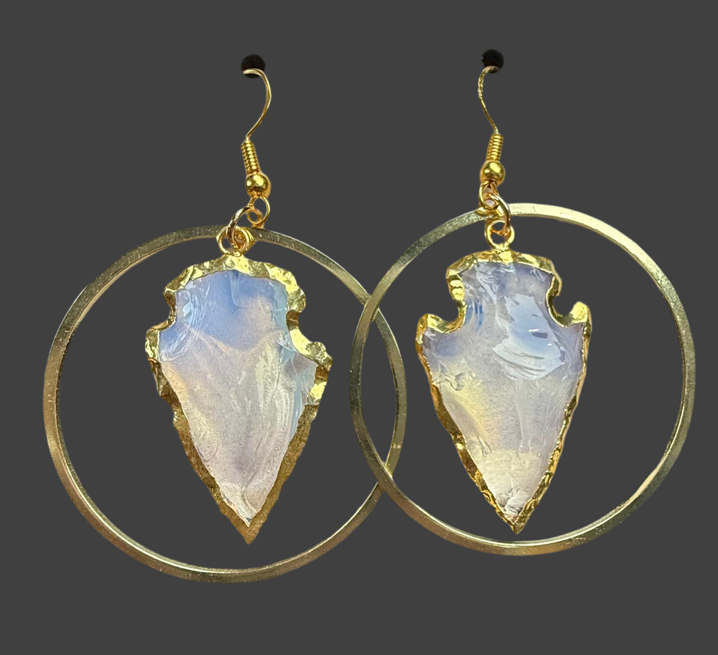 Arrowhead Opal Large- Gold Hoop