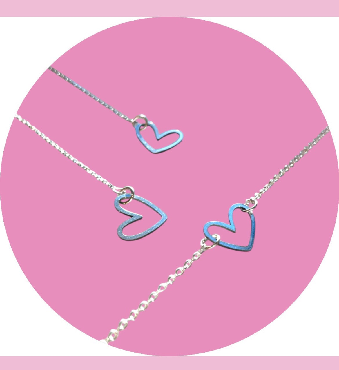 V-Day Heart Necklace and Earring Set