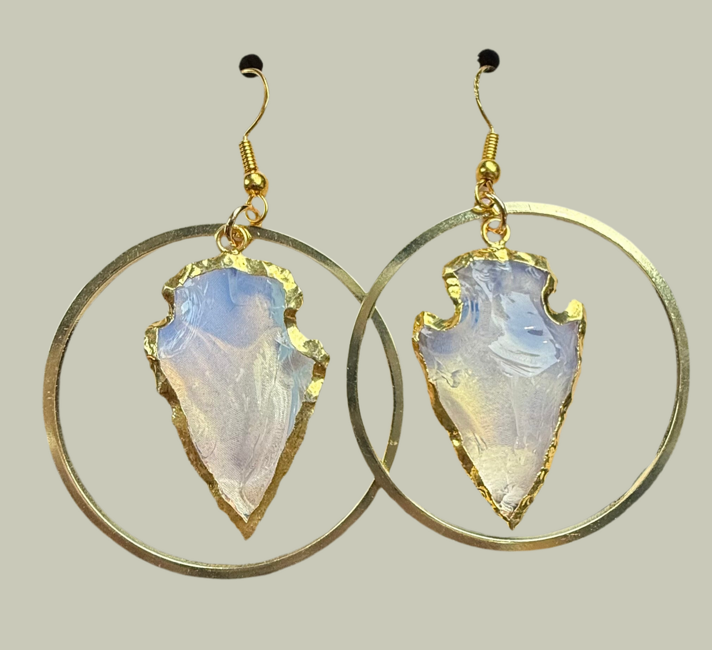 Arrowhead Opal Large- Gold Hoop