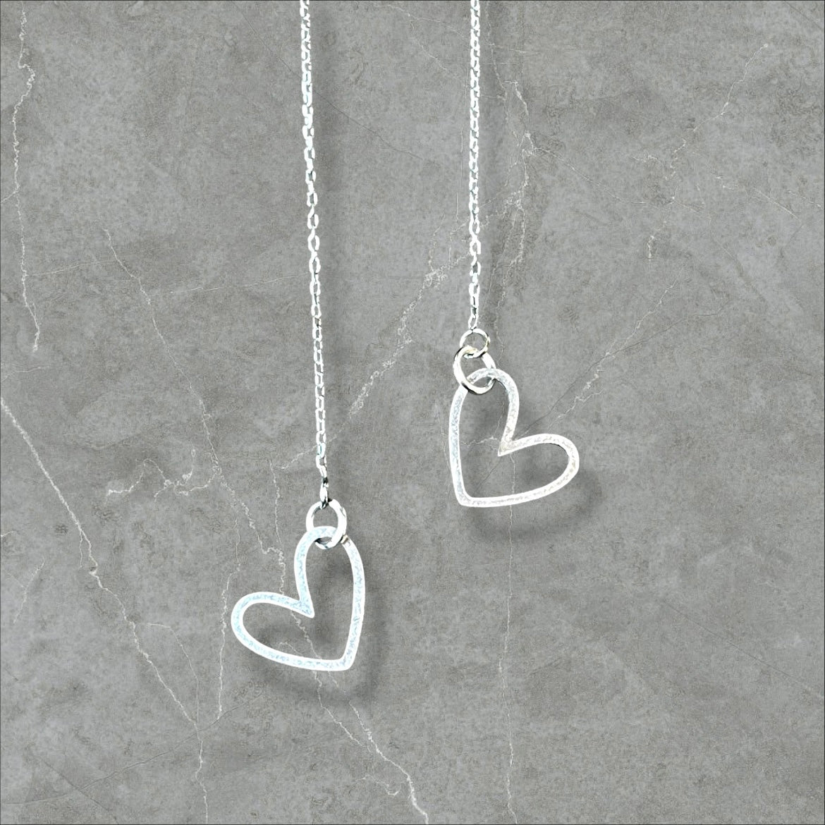 V-Day Heart Necklace and Earring Set