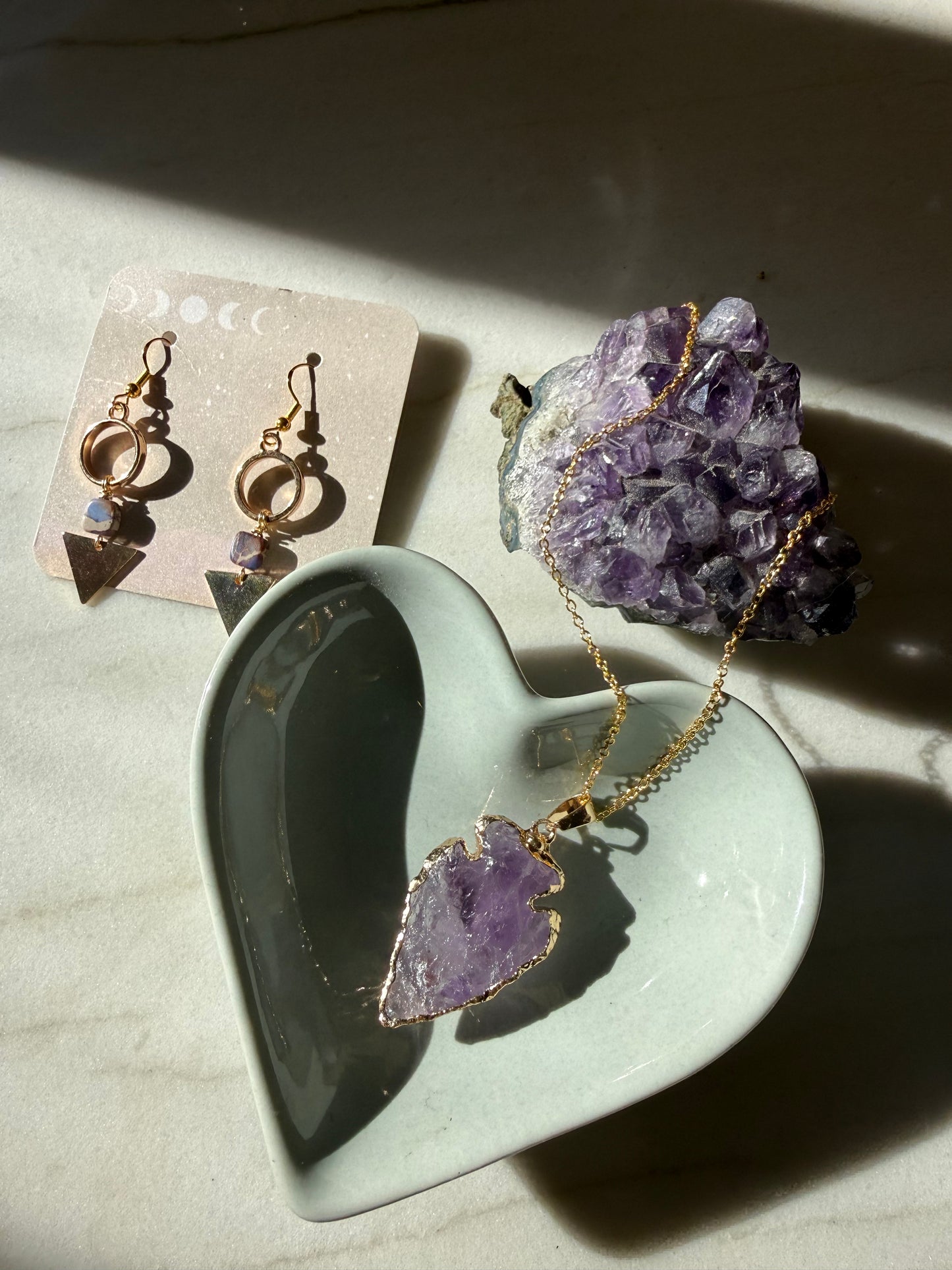 Arrowhead Amethyst Necklace