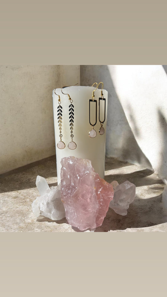 Rose Quartz Earrings