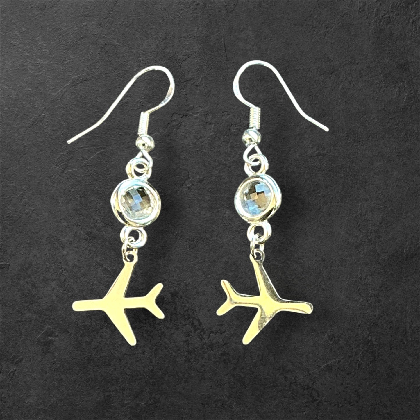 Jetsetter Charm Crystal- Silver